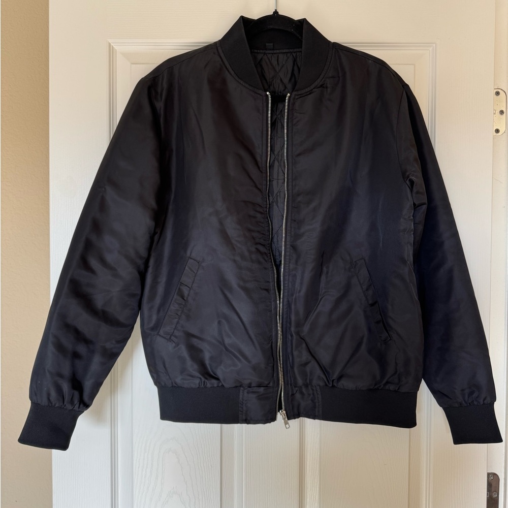 Women’s Oversized Black Bomber Jacket